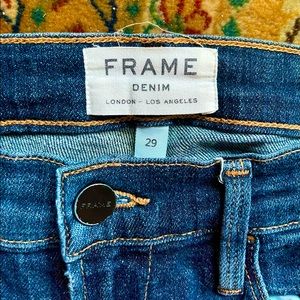Frame Le Skinny High - with unique side hem detail. Flattering!